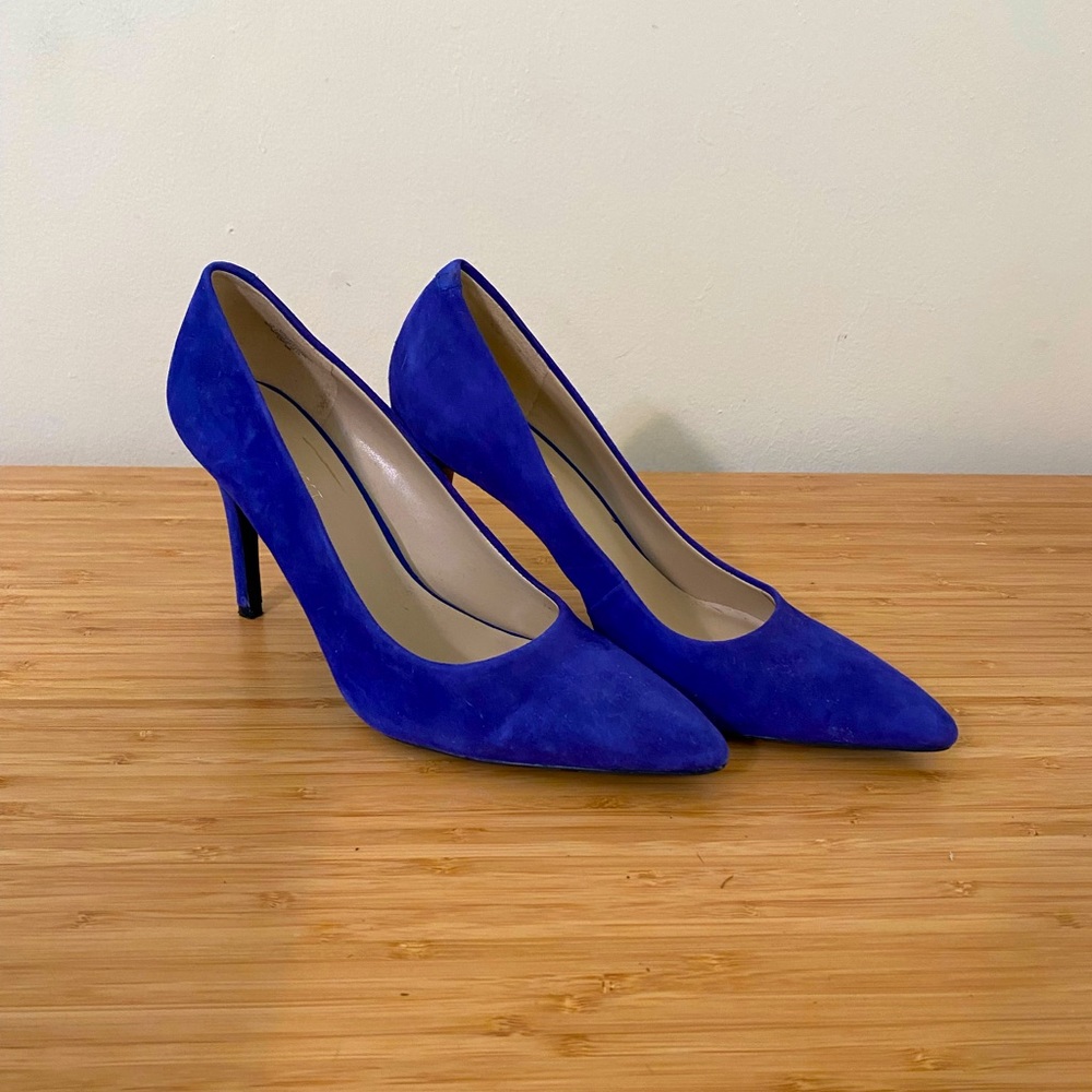 Nine West Blue Suede Heels 💙